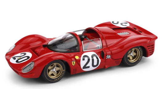 FERRARI 330 P 4 SPYDER N.20 24 H LE MANS 1967 AMON-VACCARELLA 1:43 - Brumm - BM0160