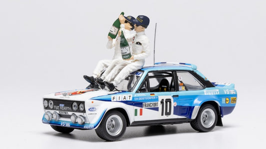 FIAT 131 ABARTH N.10 RALLY MONTE CARLO 1980 W/FIG.ROHRL-GEISTDORF.1:43 - Ixo Model - SPRM002-80