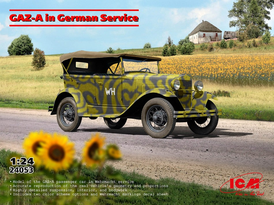GAZ-A IN GERMAN SERVICE KIT 1:24 - ICM - ICM24053