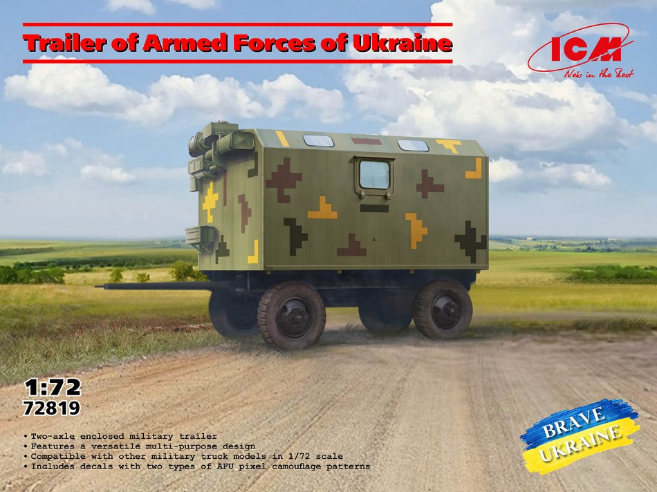 TRAILER OF ARMED FORCES OF UKRAINE KIT 1:72 - ICM - ICM72819