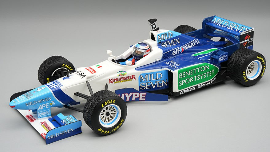 BENETTON B196 N.4 SPANISH GP 1996 G.BERGER RAIN TYRES W/DRIVER 1:18 - Tecnomodel - TMD18423B