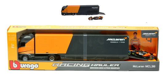 MERCEDES ACTROS GIGASPACE W/F1 MCL38 2024 N.4 L.NORRIS 1:43 - Burago - BU38401