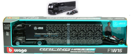 MERCEDES ACTROS GIGASPACE W/F1 W15 N.63 G.RUSSELL 1:43 - Burago - BU38402