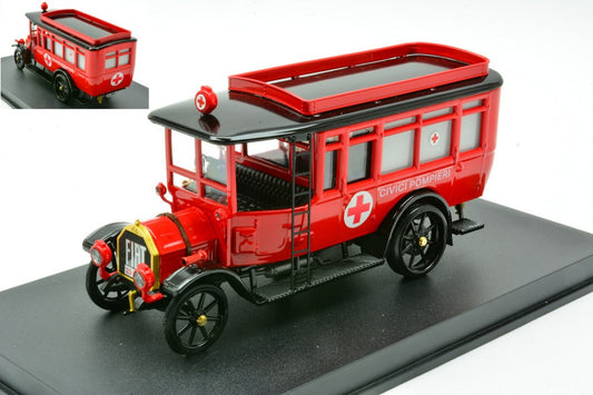 FIAT 15 TER 1920 OMNIBUS AMBULANZA CIVICI POMPIERI 1:43 - Rio - RI4772