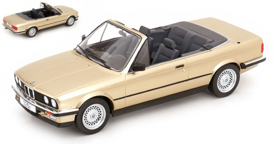 BMW 325i (E30) CABRIOLET 1985 BEIGE 1:18 - ModelCarGroup - MCG18544
