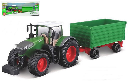TRATTORE FENDT 1050 VARIO + 2 AXLE TRAILER - Burago - BU31692