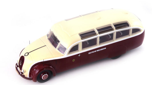 MERCEDES LO 3100 "DEUTSCHE REICHSBAHN" 1935 IVORY/RED 1:43 - Autocult - ATC10015-2