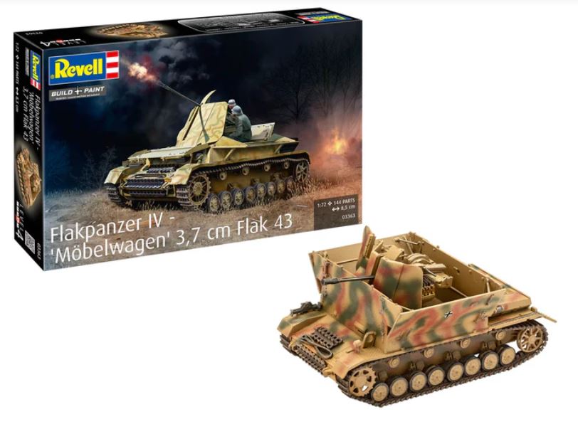 FLAKPANZER IV "MOBELWAGEN" 3,7 cm FLAK 43 KIT 1:72 - Revell - RV03363