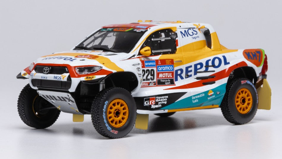 TOYOTA GR DKR HILUX EVO T1+ N.229 RALLY DAKAR 2023 PUJOL-VALCARCEL 1:43 - Ixo Model - RAM988