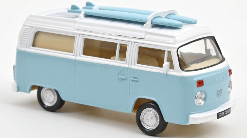 VW COMBI T2b CAMPER VAN 1973 PASTEL BLUE JET-CAR 1:43 - Norev - NV841108