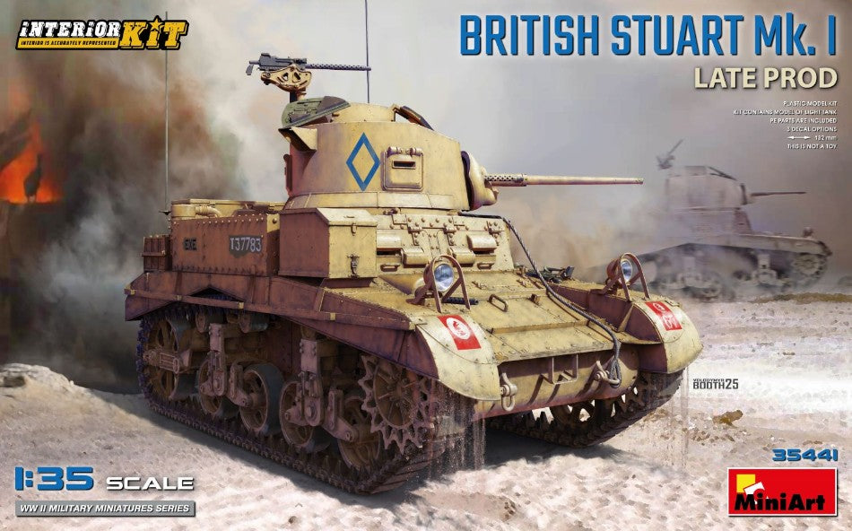 BRITISH STUART Mk.I LATE PROD. INTERIOR KIT 1:35 - Miniart - MIN35441
