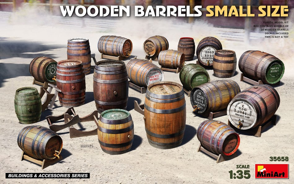 WOODEN BARRELS SMALL SIZE KIT 1:35 - Miniart - MIN35658