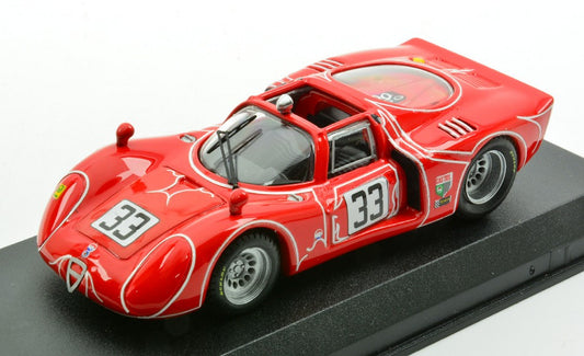 ALFA ROMEO 33.2 N.33 6 H WATKINS GLEN 1968 KWECH-MARTINO 1:43 - Best Model - BT9640-2