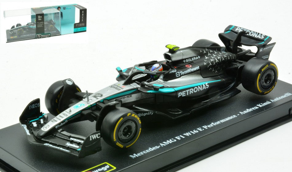 MERCEDES AMG W16 N.12 2025 ANDREA KIMI ANTONELLI SIGNATURE 1:43 - Burago - BU38238A