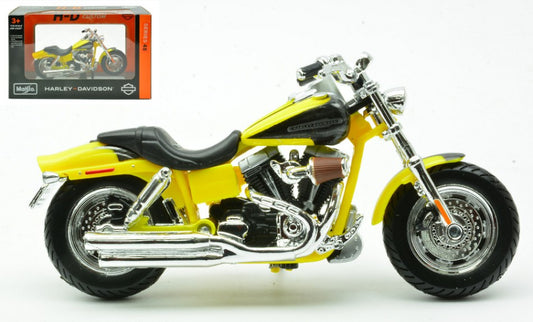 HARLEY DAVIDSON CVO FAT BOB 2009 YELLOW 1:18 - Maisto - MI24910