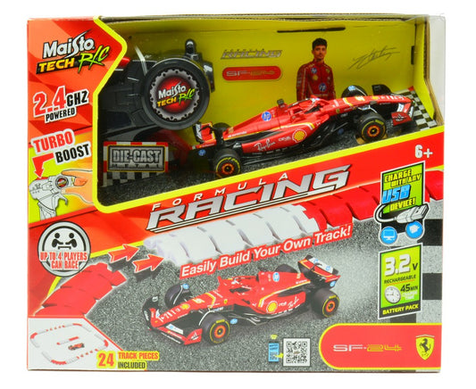 FERRARI SF-24 N.16 CHARLES LECLERC RADIOCOMANDO CON PISTA SCALA 1:41 - Maisto - MI82671