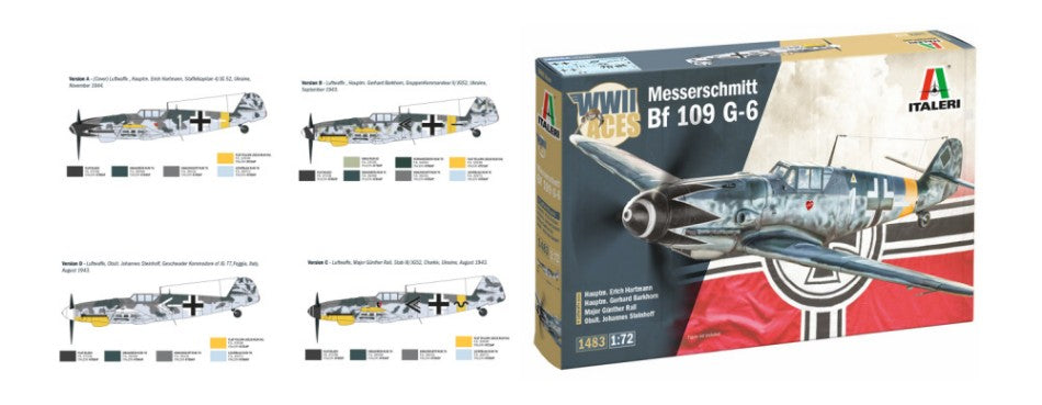Bf 109 G-2/G-6 Aces KIT 1:72 - Italeri - IT1483