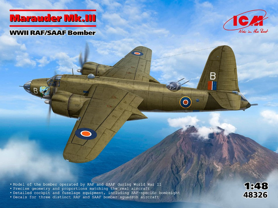 MARAUDER Mk.III WWII RAF/SAAF BOMBER KIT 1:48 - ICM - ICM48326