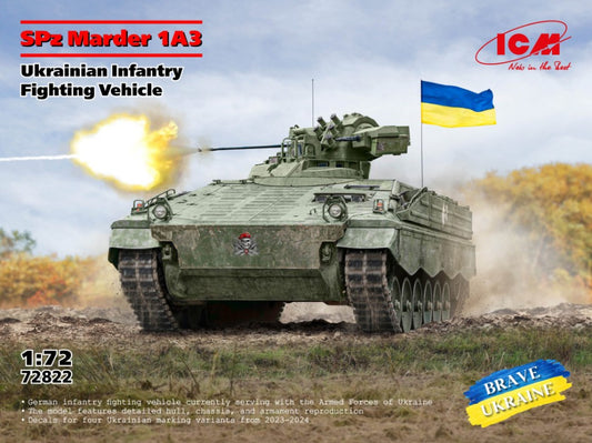 SPz MARDER 1A3 UKRAINIAN INFANTRY FIGHTING VEHICLE KIT 1:72 - ICM - ICM72822