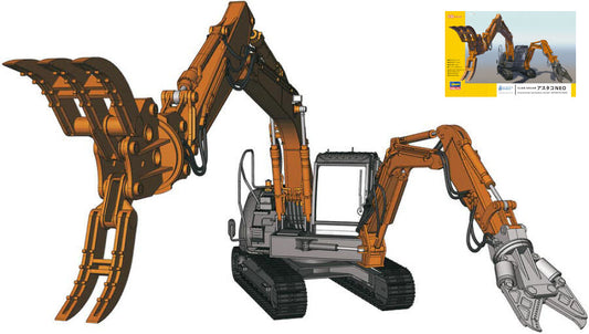 HITACHI DUOPLE ARM WORKING KIT 1:35 - Hasegawa - HASSW04