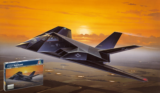AEREO F-117 NIGHTHAWK 2 VERSIONS DECALS KIT 1:72 - Italeri - IT0189