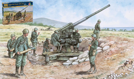ITALIAN 90/53 GUN C/FIG.KIT 1:72 - Italeri - IT6122