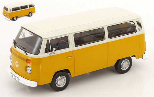 VW T2b BUS 1972 YELLOW W/WHITE ROOF 1:18 - KK Scale - KKDC181361