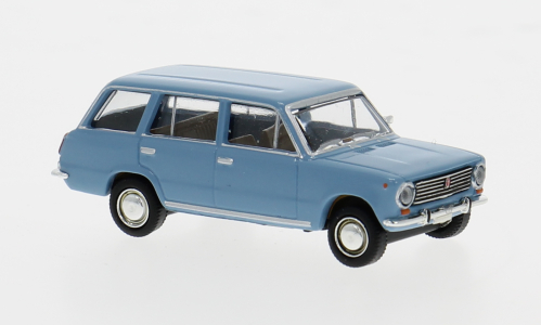 FIAT 124 FAMILIARE 1966 LIGHT BLUE 1:87 - Brekina - BRE22425