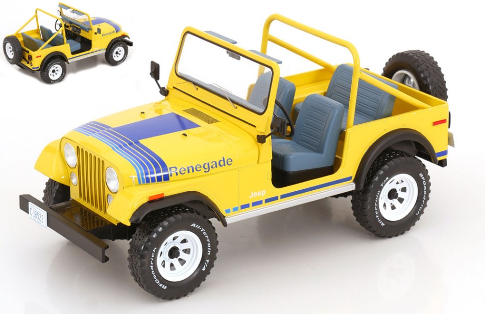 JEEP CJ-7 RENEGADE 1980 LIGHT YELLOW/DECALS 1:18 - ModelCarGroup - MCG18552