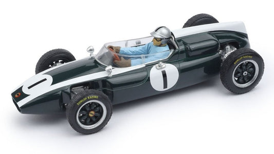 COOPER T53 N.1 WINNER BRITISH GP 1960 JACK BRABHAM W/PILOTE 1:43 - Brumm - BM0300CH