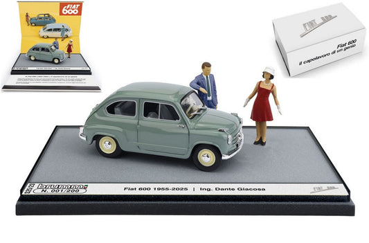 FIAT 600 1a SERIE 1955 70mo ANNIVERSARIO LIMITED Pz.200 1:43 - Brumm - BMS2523