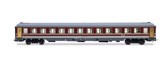 FS, UIC-X 1979 CARROZZA TRASPORTO PRIGIONIERI RED/GREY LIV. EP.IV-V 1:87 - Rivarossi - HR4409
