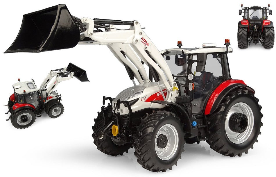 TRATTORE CON PALA STEYR 4120 PLUS W/L635 FRONT LOADER 1:32 - Universal Hobbies - UH6823