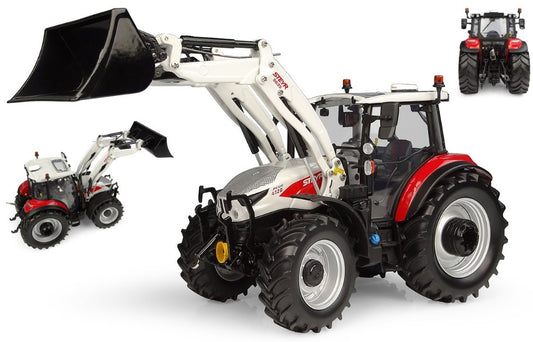 TRATTORE CON PALA STEYR 4120 PLUS W/L635 FRONT LOADER 1:32 - Universal Hobbies - UH6823