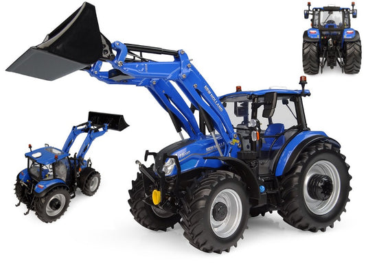 TRATTORE NEW HOLLAND T5.120 W/655LU FRONT LOADER 1:32 - Universal Hobbies - UH6874