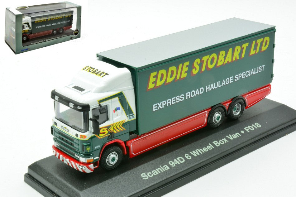 SCANIA 94D 6 WHEEL BOX VAN EDDIE STOBART LTD 1:76 - Oxford - OXFSTOB028