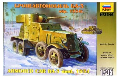 BA-3 SOVIET ARMY CAR KIT 1:35 - Zvezda - Z3546