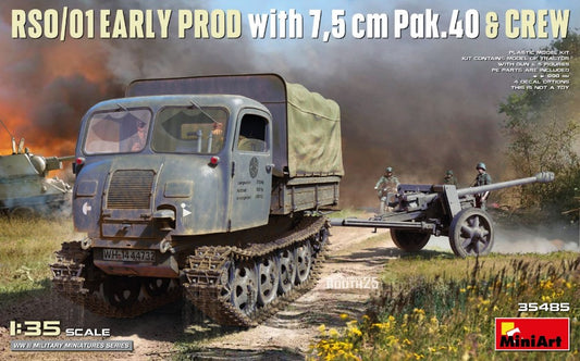 RSO/01 EARLY PROD.WITH 7,5 cm PAK.40 & CREW KIT 1:35 - Miniart - MIN35485