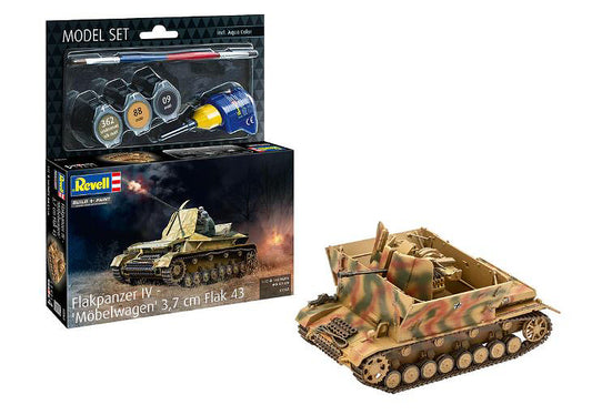 FLAKPANZER IV "MOBELWAGEN" 3,7 cm FLAK 43 MODEL SET KIT 1:72 - Revell - RV63363