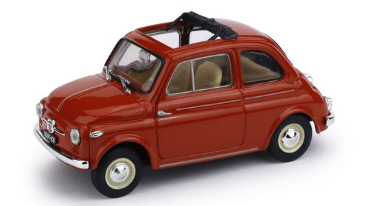 FIAT NUOVA 500 APERTA 1959 ROSSO CORALLO 1:43 UPD - Brumm - BM0364-01