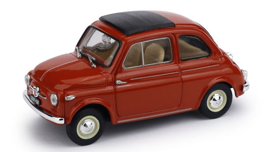 FIAT NUOVA 500 TETTO APRIBILE CHIUSA 1959 ROSSO CORALLO 1:43 - Brumm - BM0365-01