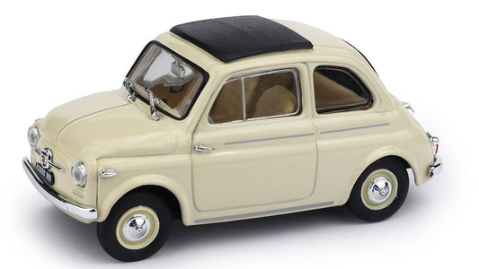 FIAT NUOVA 500 TETTO APRIBILE CHIUSA 1959 AVORIO 1:43 - Brumm - BM0365-02