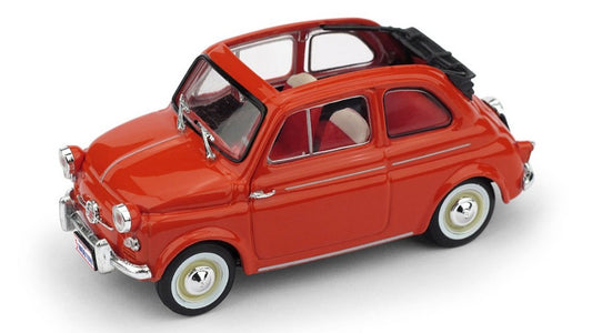 FIAT 500 AMERICA 1958 APERTA ROSSO 1:43 - Brumm - BM0376-02
