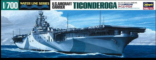 U.S.AIRCRAFT CARRIER USS TICONDEROGA CV-14 WATER LINE SERIES KIT 1:700 - Hasegawa - HAS710