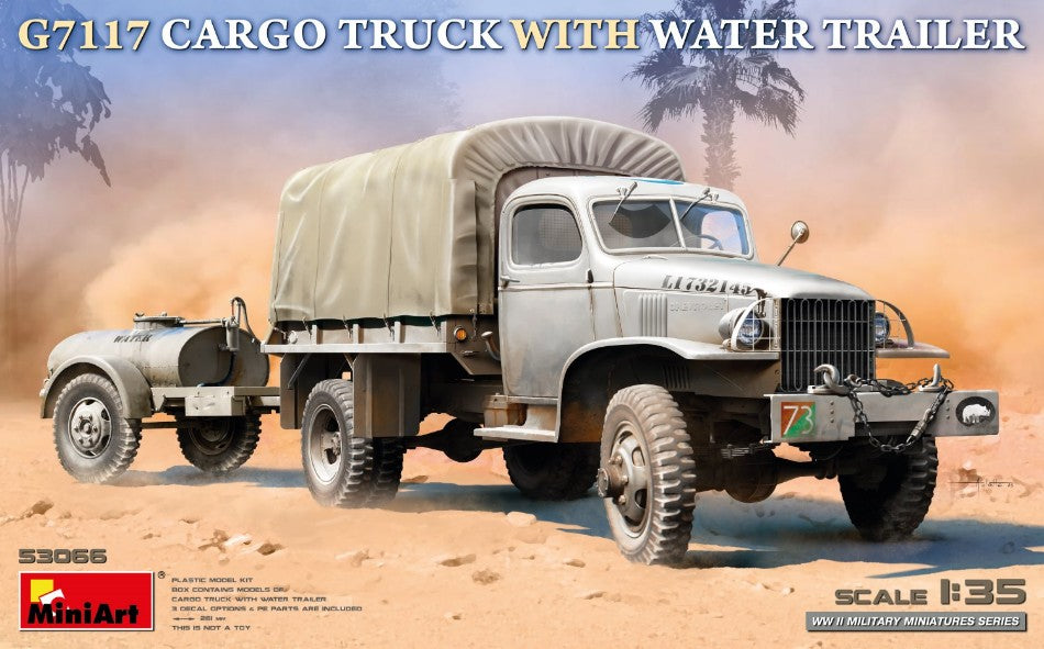 G7117 CARGO TRUCK WITH WATER TRAILER KIT 1:35 - Miniart - MIN53066