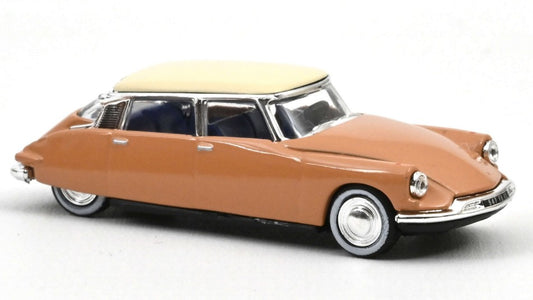CITROEN DS 19 1959 BEIGE WITH WHITE ROOF 1:87 - Norev - NV157090