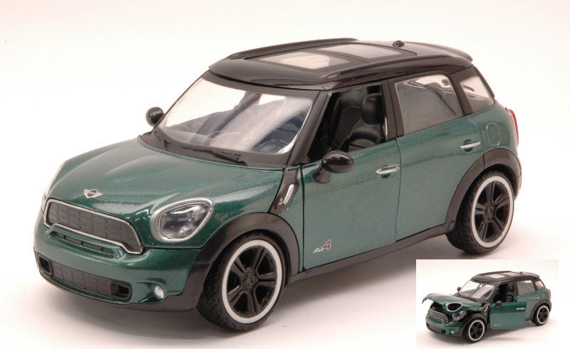 MINI COOPER S COUNTRYMAN 2011 GREEN W/BLACK ROOF 1:24 - MotorMax - MTM73353GR