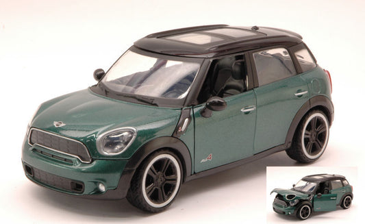 MINI COOPER S COUNTRYMAN 2011 GREEN W/BLACK ROOF 1:24 - MotorMax - MTM73353GR