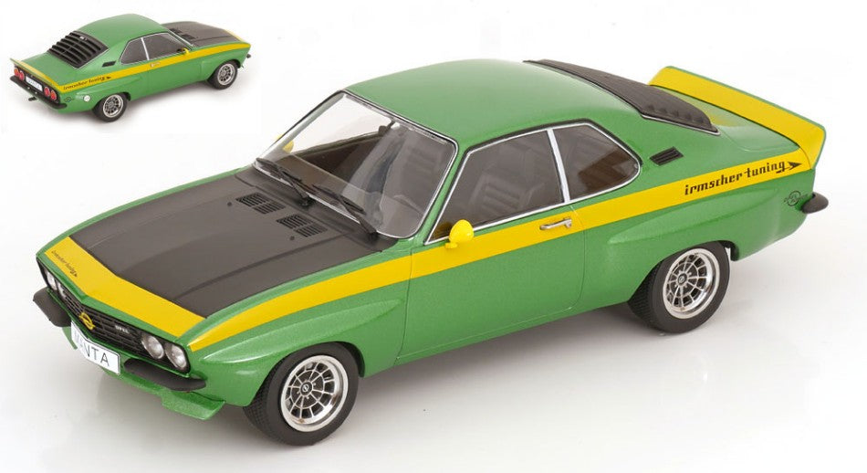 OPEL MANTA A IRMSCHER 1974 GREEN/YELLOW 1:18 - ModelCarGroup - MCG18425