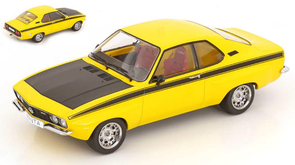 OPEL MANTA A IRMSCHER 1974 YELLOW/BLACK 1:18 - ModelCarGroup - MCG18426